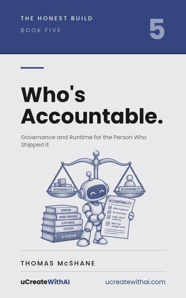 Cover of Who's Accountable, The Honest Build book five, by Thomas McShane